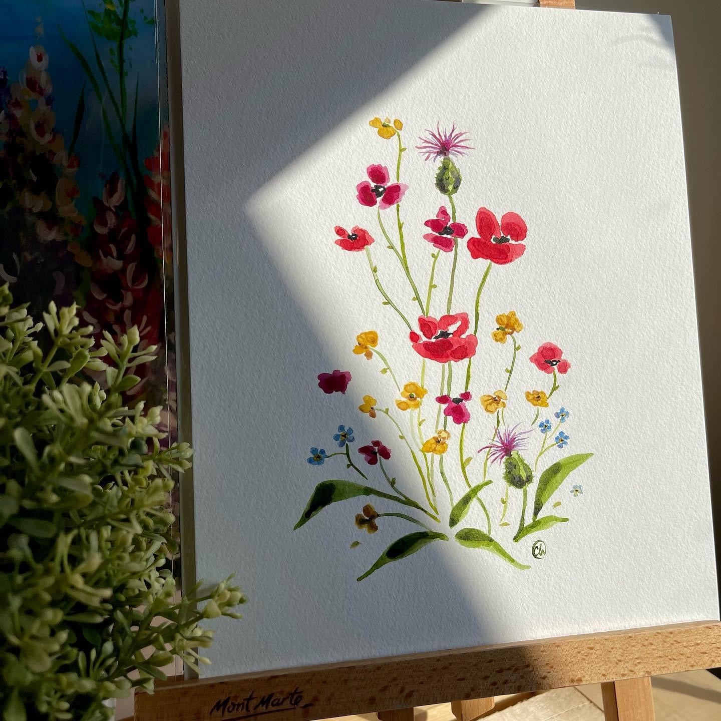 𝐖𝐡𝐢𝐦𝐬𝐢𝐜𝐚𝐥 𝐖𝐢𝐥𝐝𝐟𝐥𝐨𝐰𝐞𝐫𝐬 | 𝐖𝐚𝐭𝐞𝐫𝐜𝐨𝐥𝐨𝐫 𝐅𝐢𝐧𝐞 𝐀𝐫𝐭 𝐏𝐫𝐢𝐧𝐭